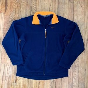 Patagonia Long Sleeve Zipper Fleece Sweatshirt Navy Blue Jacket Sz Medium Unisex